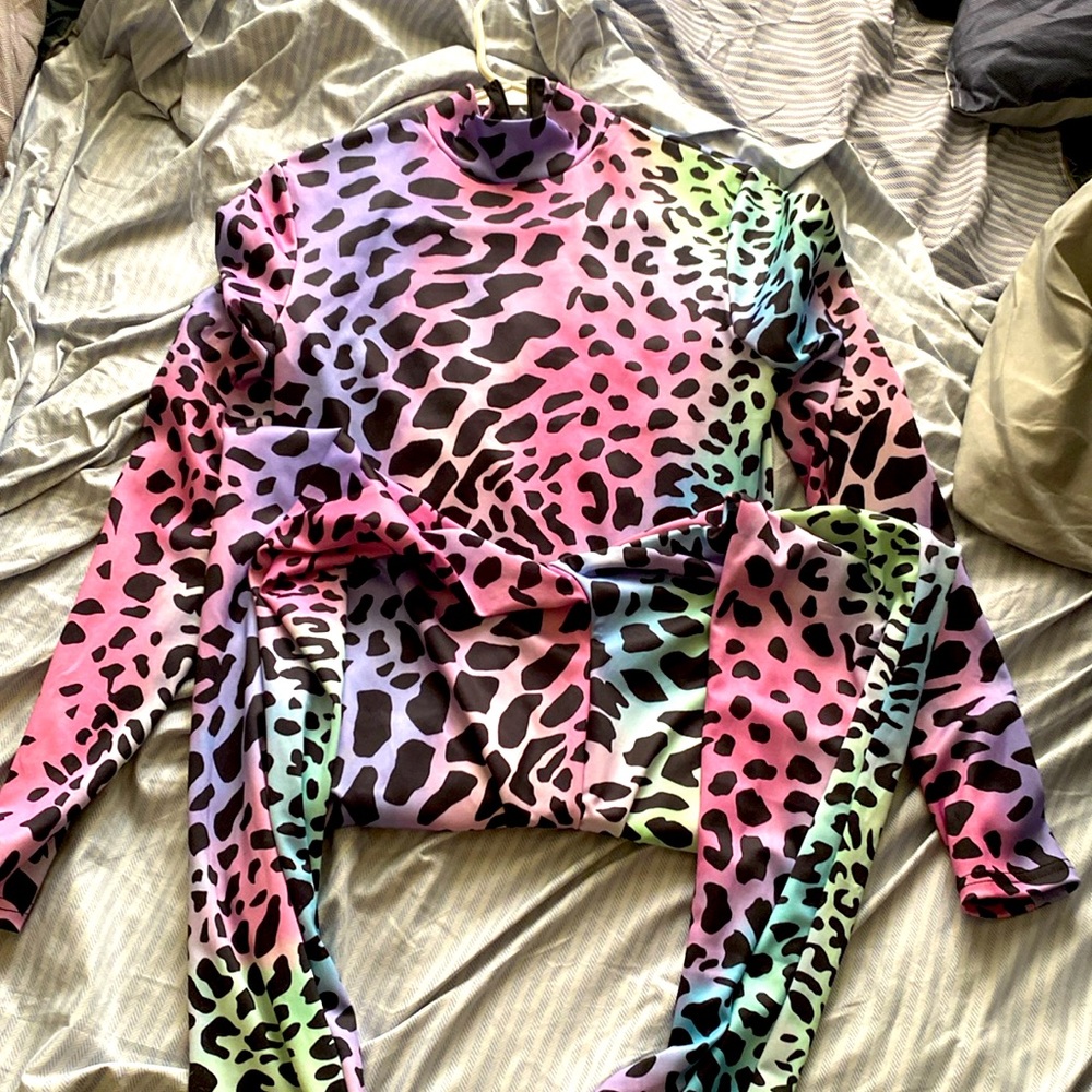 Multicolored, one piece body outfit